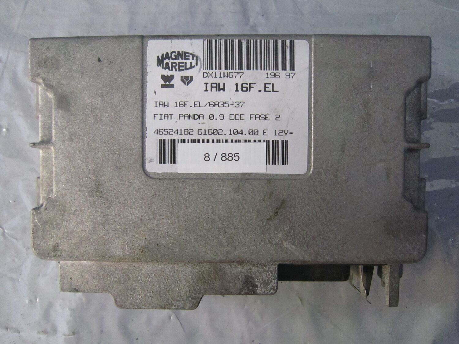 8-885 Centralina Motore Magneti Marelli IAW 16F.EL IAW16F.EL 61602.104.01  46524182  FIAT  BENZINA PANDA