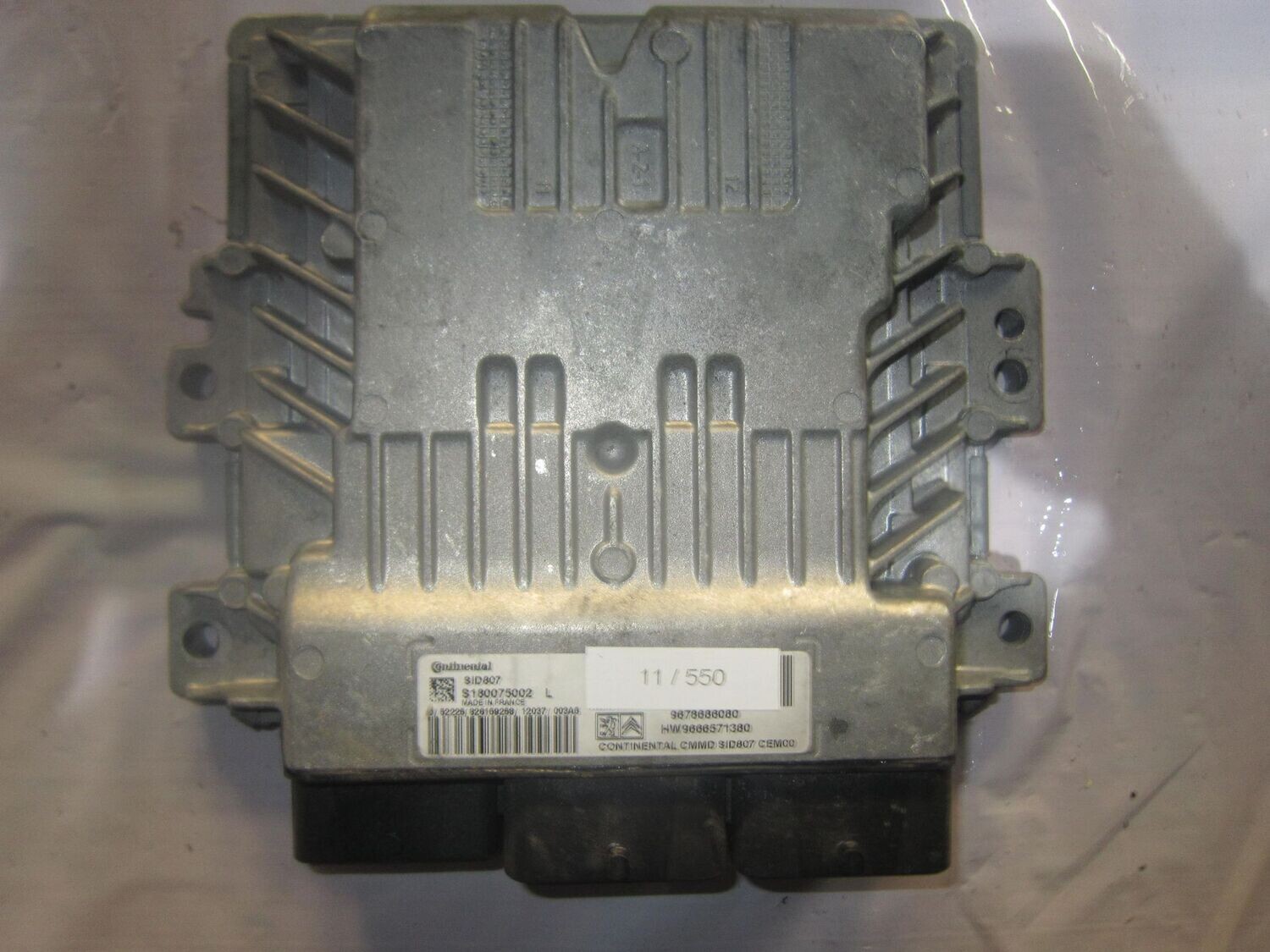 11-550 Centralina Motore Continental S180075002   9678686080 HW 9666571380 SID807 CMMD SID807 CEM00 CITROEN / PEUGEOT BENZINA VARIE