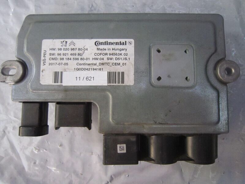 11-621 Centralina Start-Stop Continental DTCM_CEM_01   COFOR 94563K 02 9802096780-04   CITROEN / PEUGEOT DIESEL VARIE