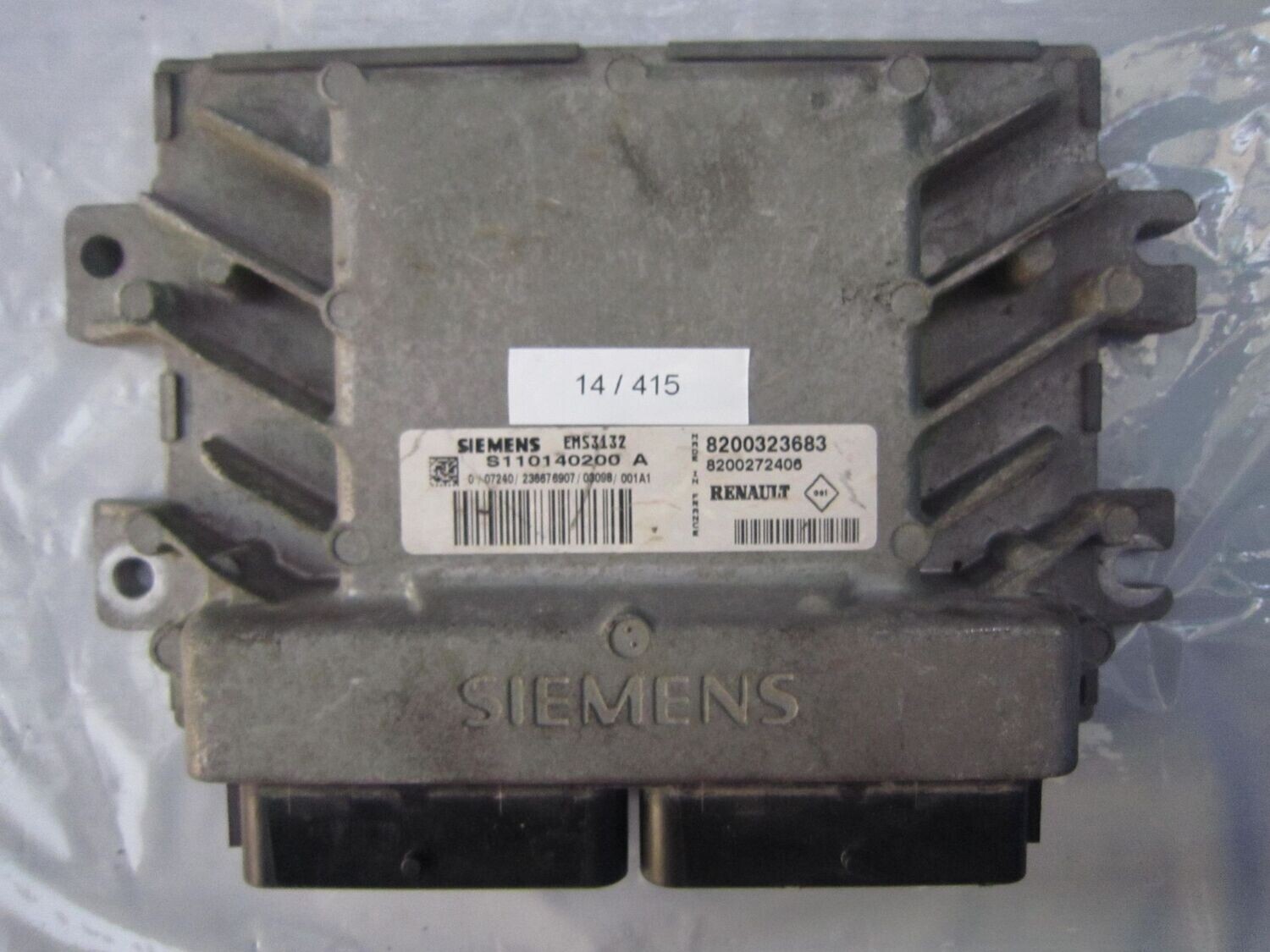 14-415 Centralina Motore Siemens S110140200 A S110140200A 8200323683 8200272406 EMS3132  RENAULT Benzina CLIO