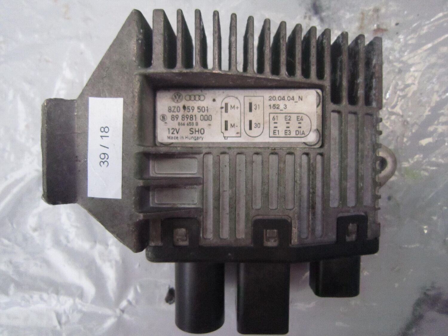 39-18 Centralina Ventola Radiatore Volkswagen 8Z0 959 501 8Z0959501 89 8981 000 866 658 C   AUDI BENZINA A 2