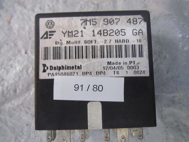91-80 Rele' Multifunzione Delphi 7M5 907 487 7M5907487 YM21 14B205 GA 453   VOLKSWAGEN  VARIE