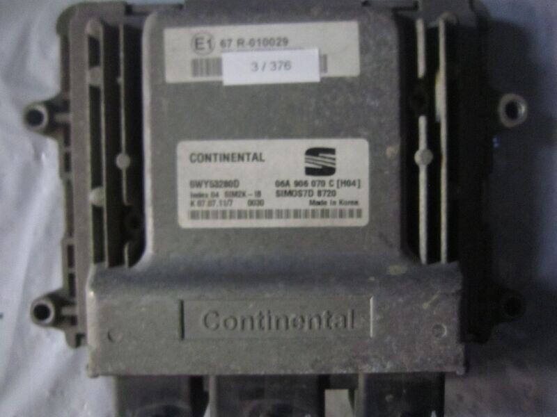3-376 Centralina Motore Continental 5WY53280D   06A906070C SIMOS7D 8720 INDEX 04 SIM2K-IB SEAT Benzina / GPL ALTEA