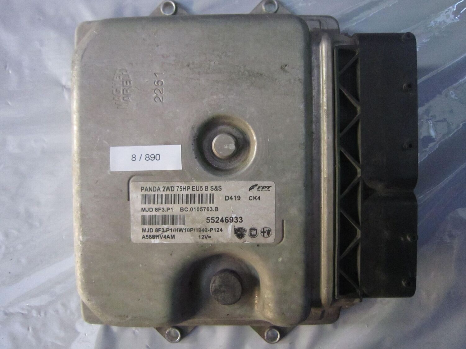 8-890 Centralina Motore Magneti Marelli 55246933   MJD 8F3.P1 BC.0105763.B PANDA 75HP EU5 S&S HW10P/1942-P124 FIAT  DIESEL PANDA