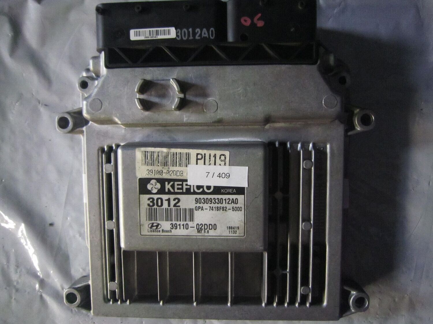 7-409 Centralina Motore Kefico 9030933012A0   39110-02DD0 GPA-741SFS2-5000 3012  HYUNDAI BENZINA I 10