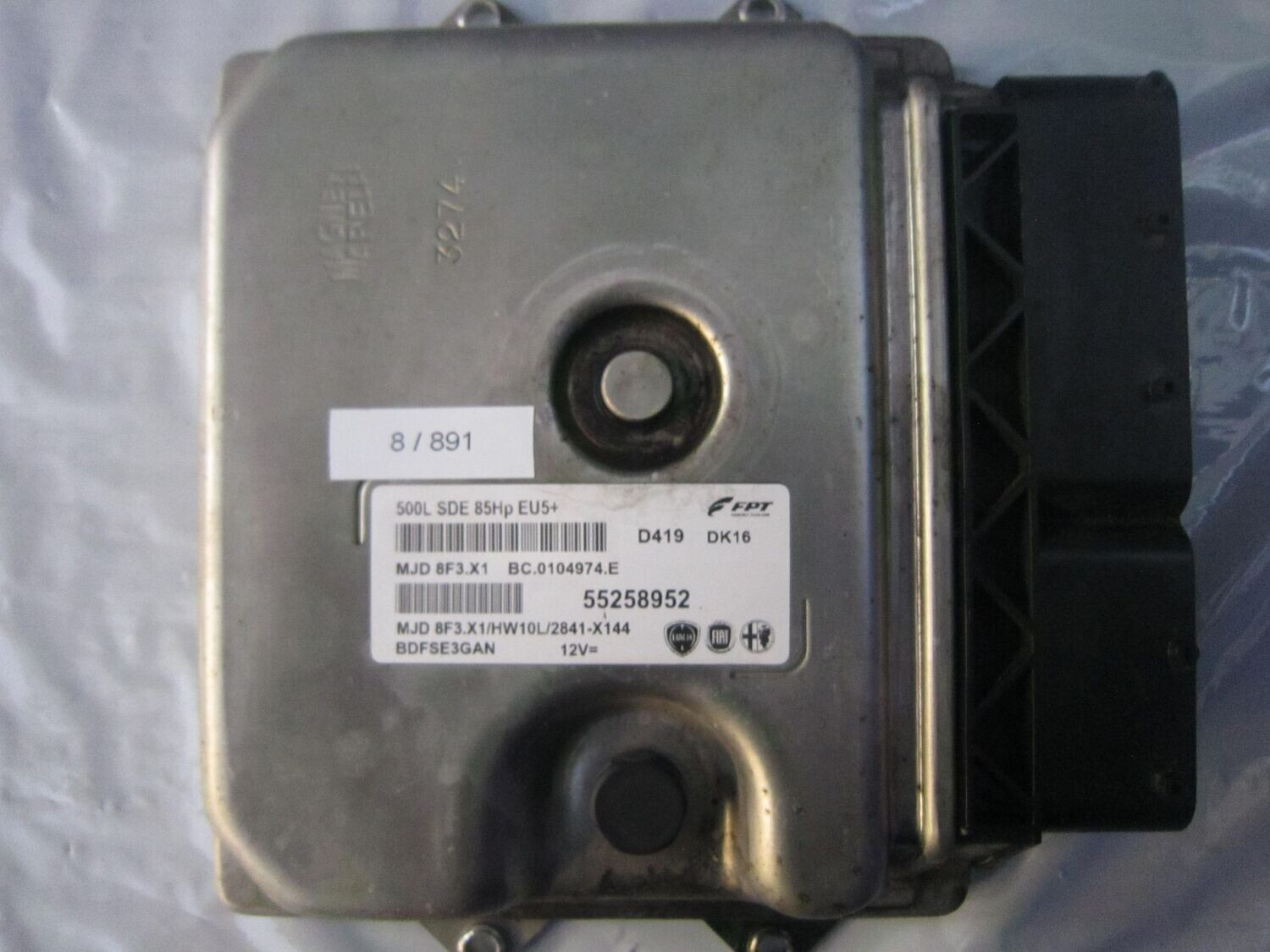 8-891 Centralina Motore Magneti Marelli 55258952   MJD 8F3.X1 HW10L/2841-X144 500L SDE 85HP EU5+  FIAT DIESEL 500