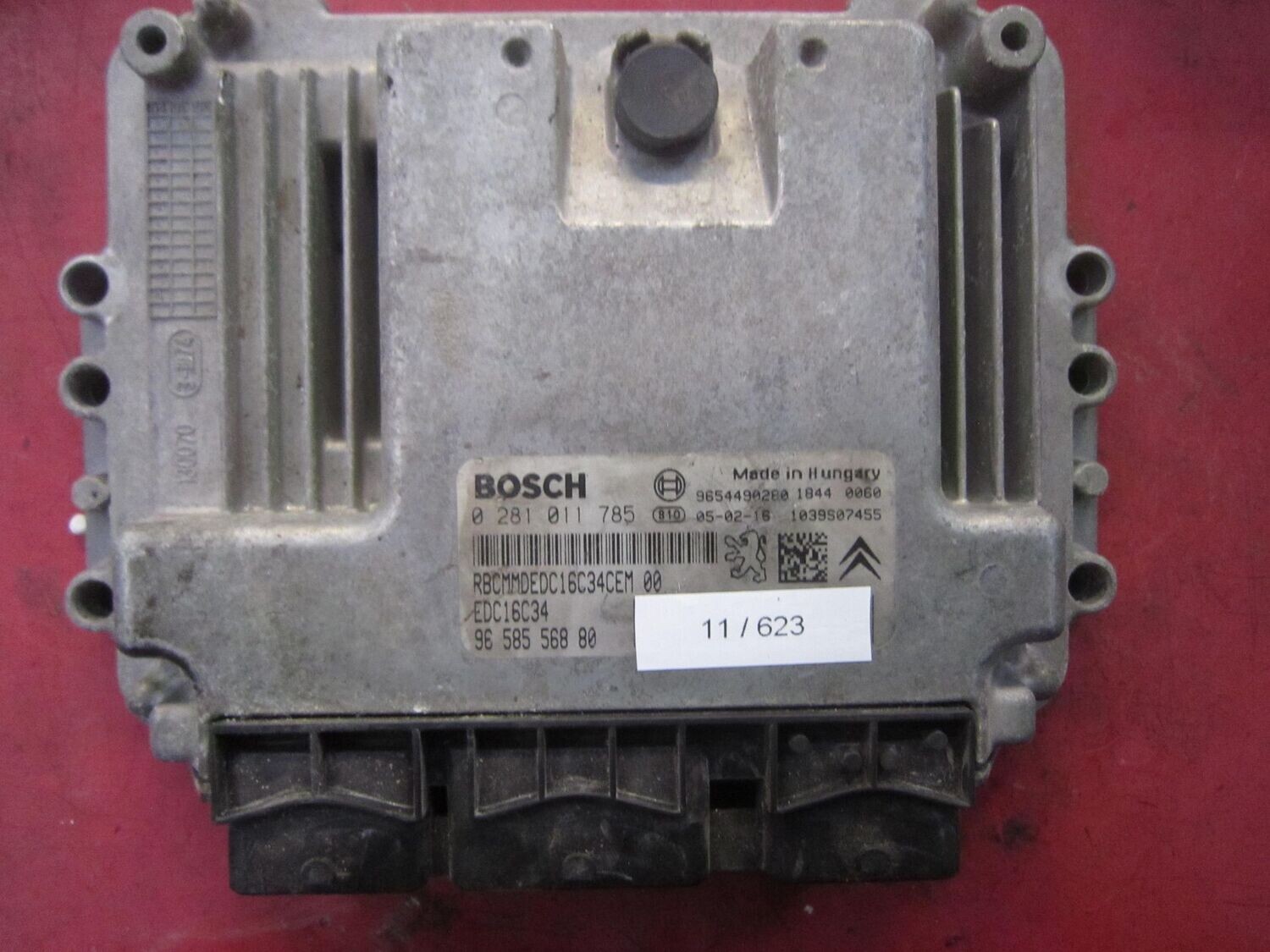 11-623 Centralina Motore Bosch 0 281 011 785 0281011785 96 585 568 80 1039S07455 EDC16C34  CITROEN / PEUGEOT DIESEL C 3