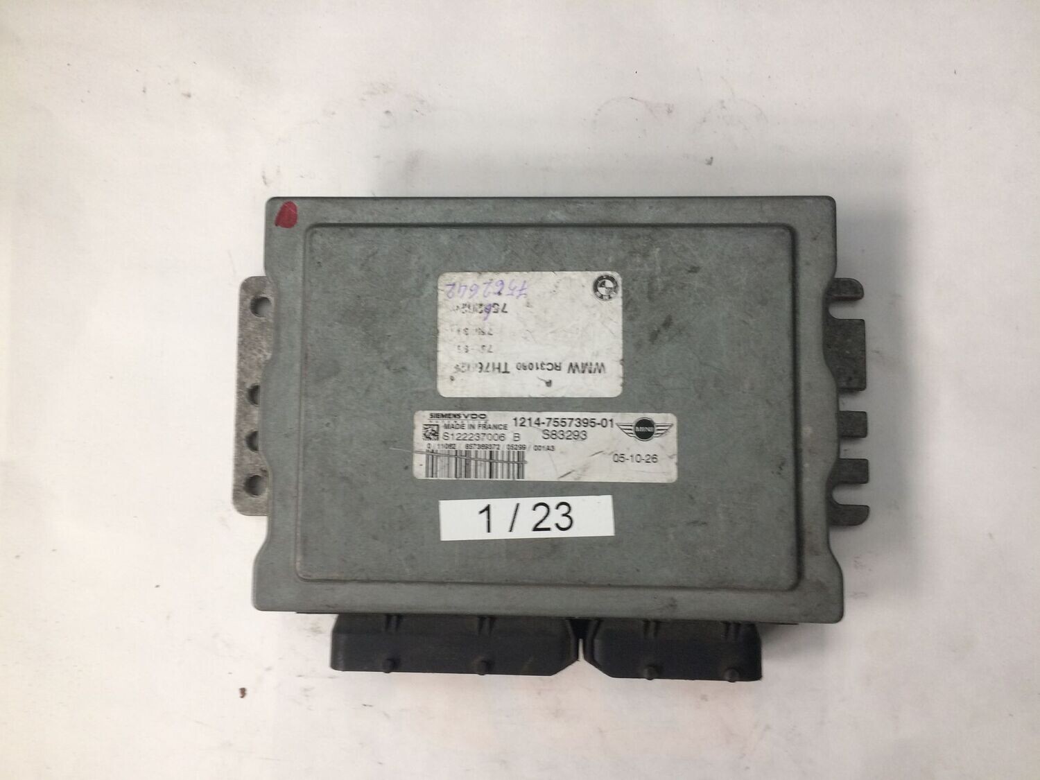 1-23 Centralina Motore Siemens S122237006 B S122237006B 7 562 642 S83293 1214 7557395-01  MINI BENZINA COOPER