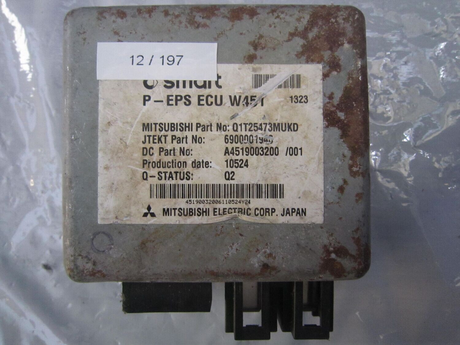 12-197 Centralina Servosterzo / Angolo Sterzata Mitsubishi P-EPS ECU W451 6900001940 Q1T25473MUKD A4519003200 Q2 SMART  451