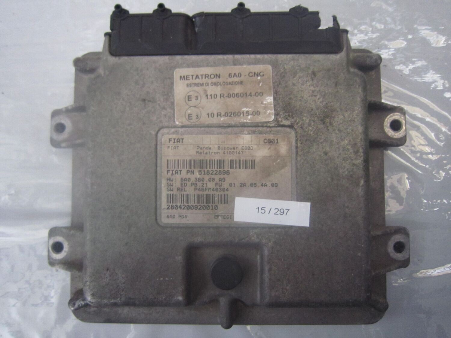 15-297 Centralina Gas Metano Metatron 51822896   10 R-026015-00 4100147 110 R-006014-00 P46FM40304 FIAT  BENZINA / METANO PANDA