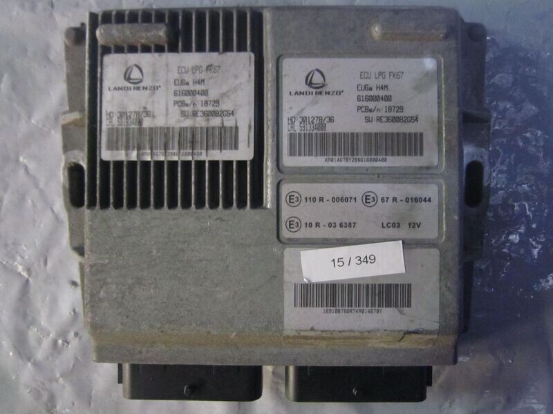 15-349 Centralina Gas Gpl Landi Renzo 616000400   ECU LPG FK67 HD:301240/36 SW:RE360082G54  DACIA BENZINA / GPL DOKKER