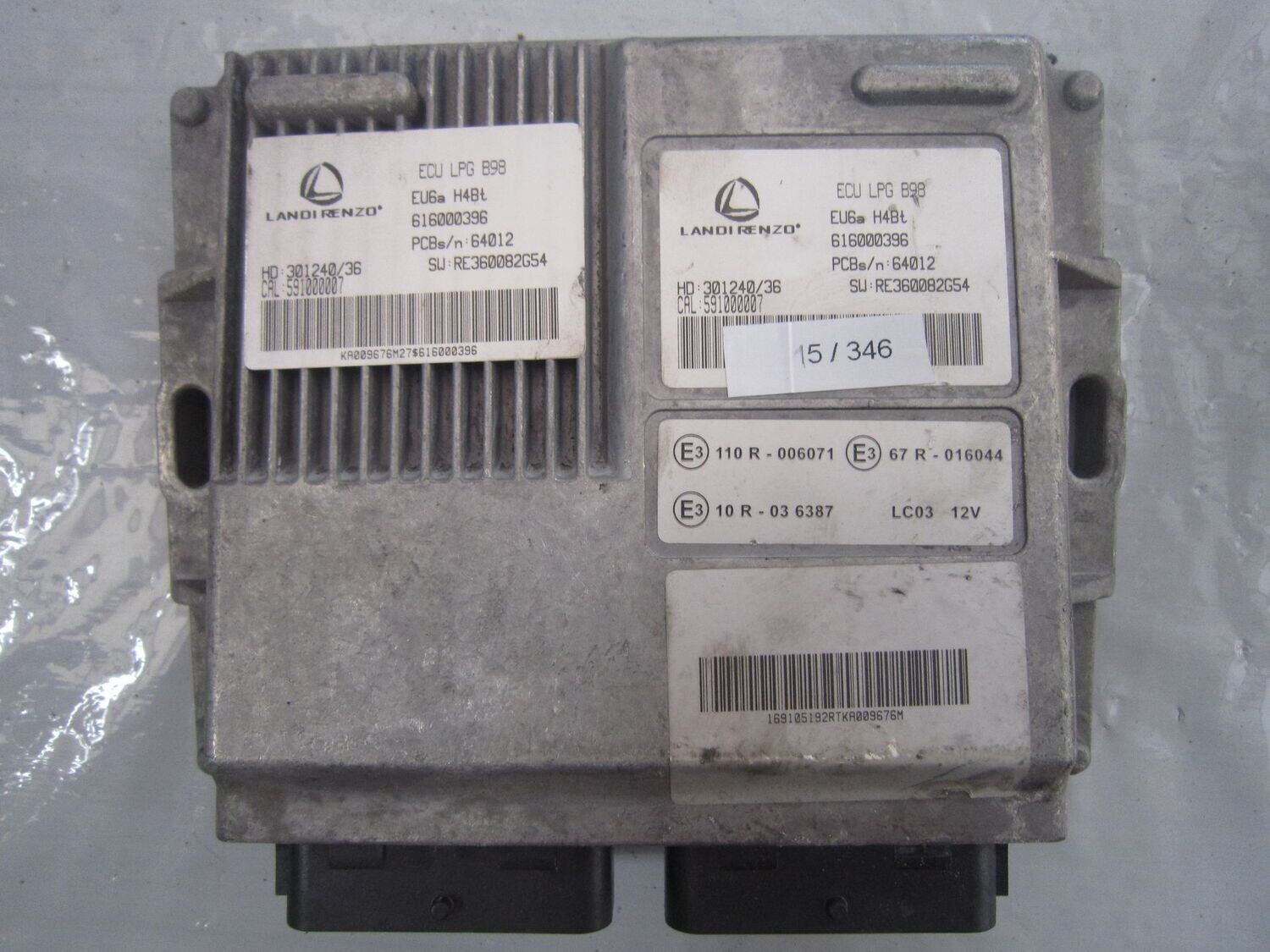 15-346 Centralina Gas GPL Landi Renzo 616000396   ECU LPG B98 HD 301240/36   RENAULT Benzina / GPL CLIO
