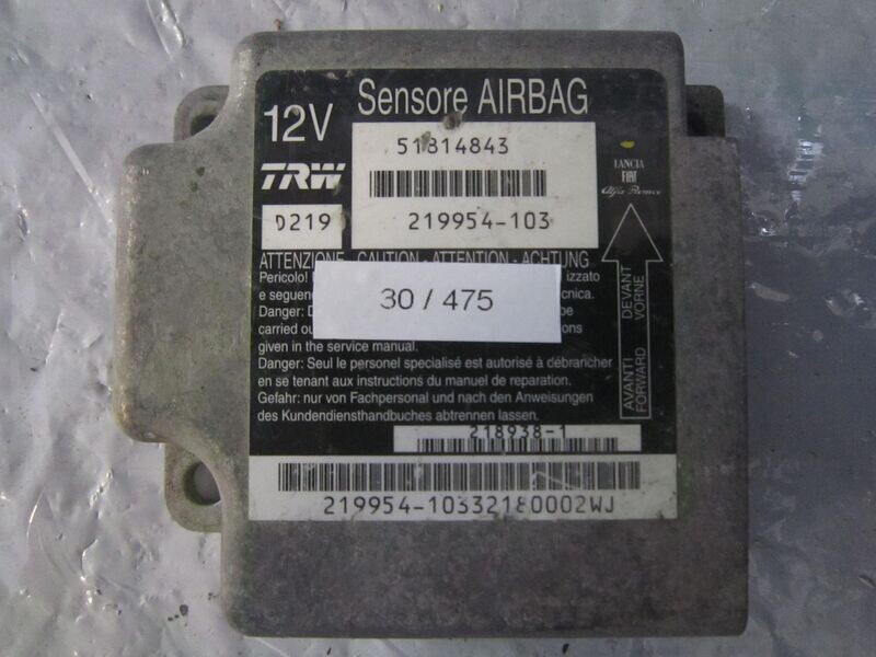 30-475 Centralina Airbag TRW 51814843   219954-103 D219  FIAT  CROMA