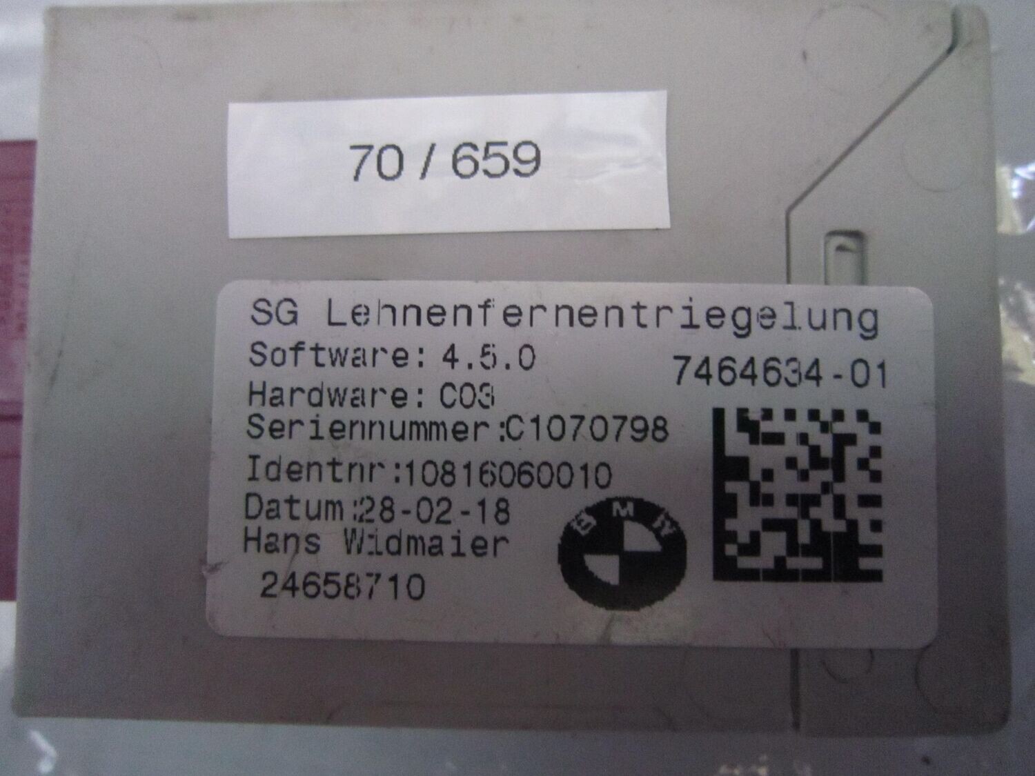 70-659 Modulo di Controllo BMW 7464634-01 746463401     BMW  VARIE