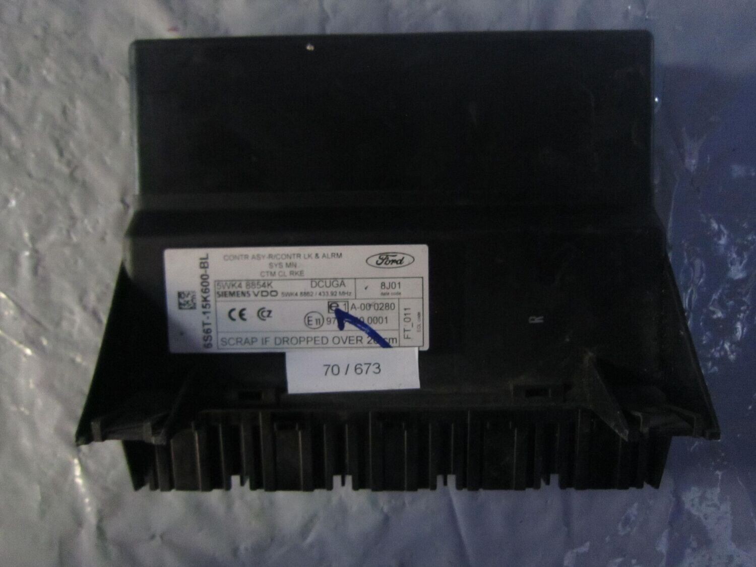 70-673 Centralina Porte Ford 5WK4 8854K 5WK48854K 6S6T-15K600-BL DCUGA 8J01  FORD  FIESTA