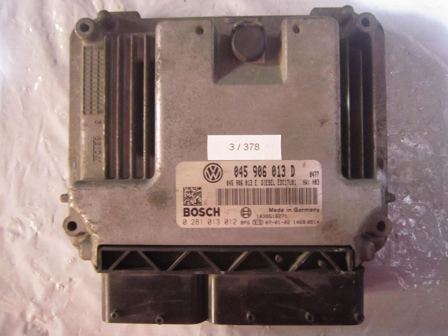 3-378 Centralina Motore Bosch 0 281 013 012 0281013012 045 906 013 D 1039S18271 EDC17U01 HW: H03 VOLKSWAGEN Diesel VARIE