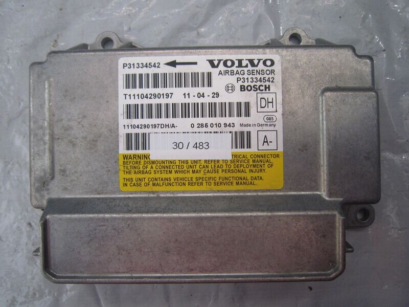 30-483 Centralina Airbag Bosch 0 285 010 943 0285010943 P31334542    VOLVO  S 60