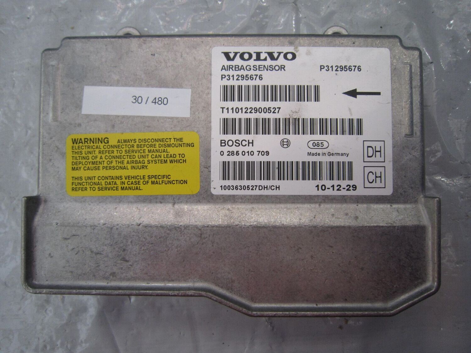 30-480 Centralina Airbag Bosch 0 285 010 709 0285010709 P31295676 T110122900527   VOLVO  XC 70