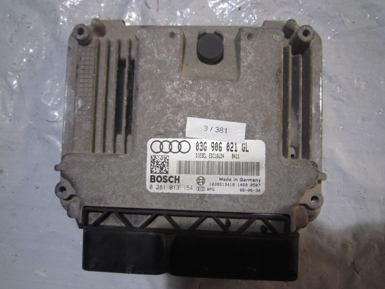 3-381 Centralina Motore Bosch 0 281 013 154 0281013154 03G 906 021 GL 1039S13418 EDC16U34  AUDI Diesel VARIE