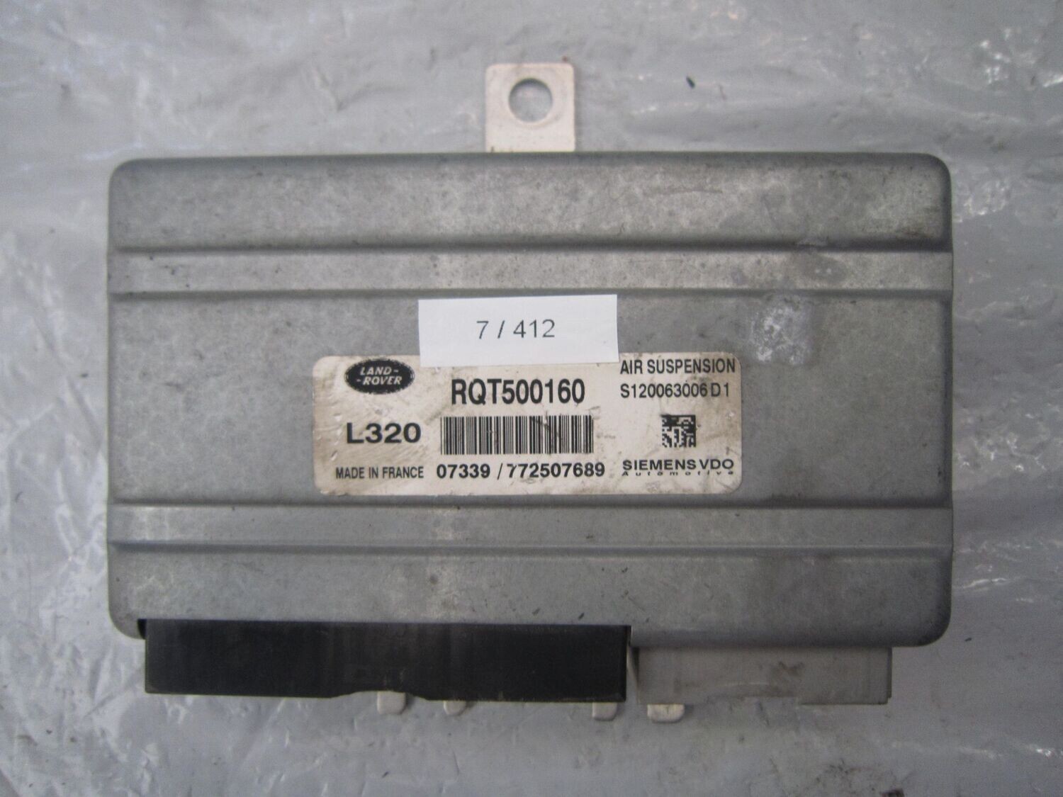 7-412 Centralina Sospensioni Siemens RQT500160   S120063006 D 1 L320   LAND ROVER  RANGE ROVER SPORT