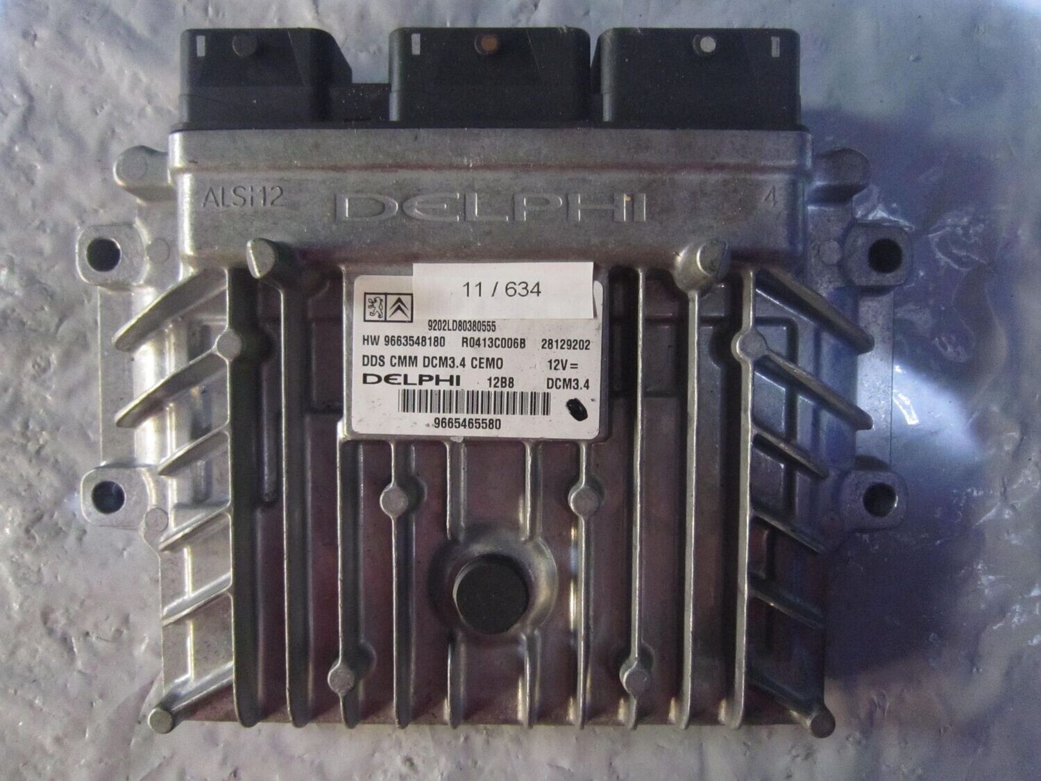 11-634 Centralina Motore Delphi 28129202   9663548180 DDS CMM DCM3.4 CEMO DCM3.4 9665465580 PEUGEOT Diesel 407		
		
		
		
11/634