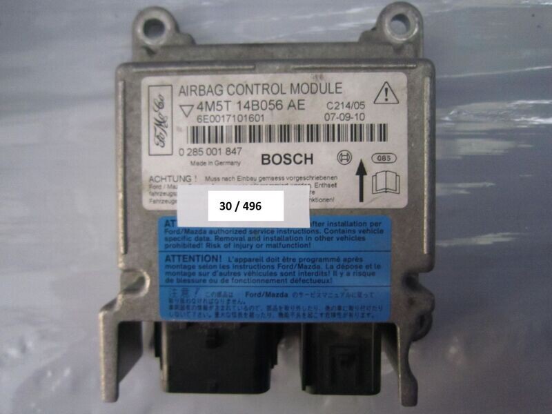 30-496 Centralina Airbag Bosch 0 285 001 847 0285001847 4M5T 14B056 AE    FORD  C-MAX