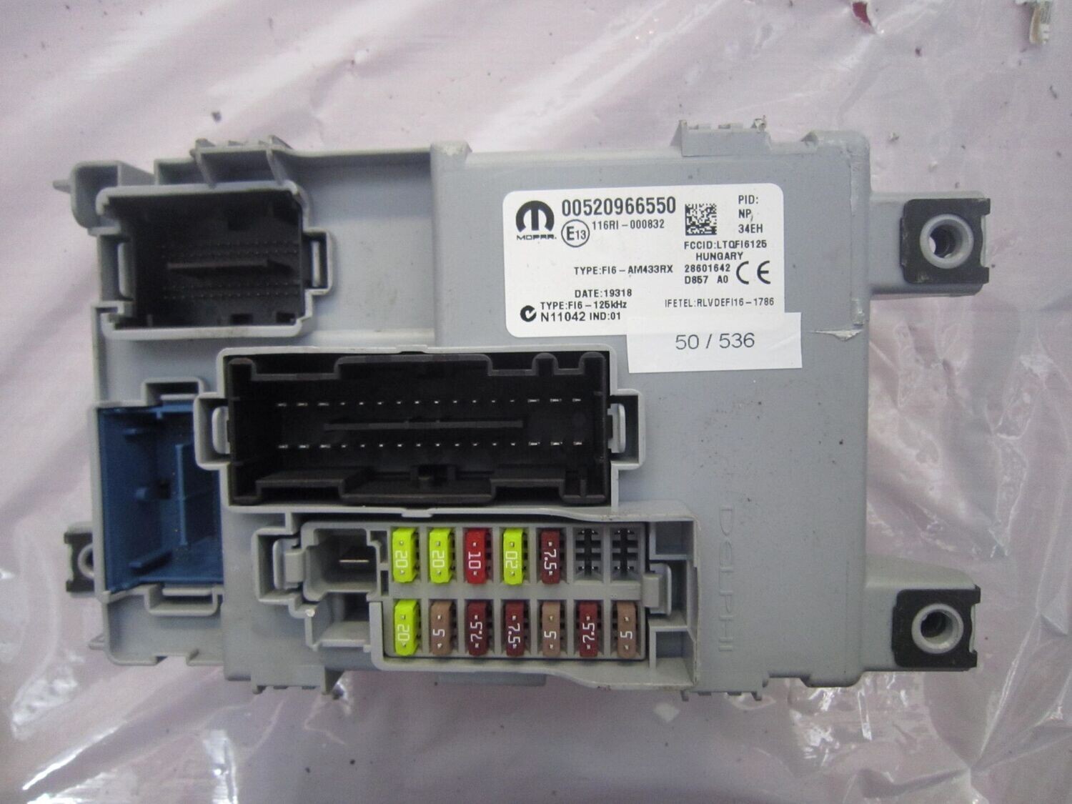 50-536 Body Computer Mopar 00520966550   28601642    ALFA ROMEO / FIAT / LANCIA BENZINA VARIE
