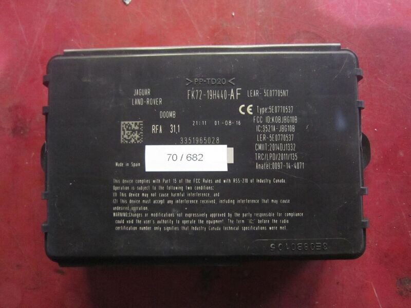 70-682 Modulo Chiusura Centralizzata Land Rover FK72-19H440-AF FK7219H440AF 5E0770537    LAND ROVER  EVOQUE