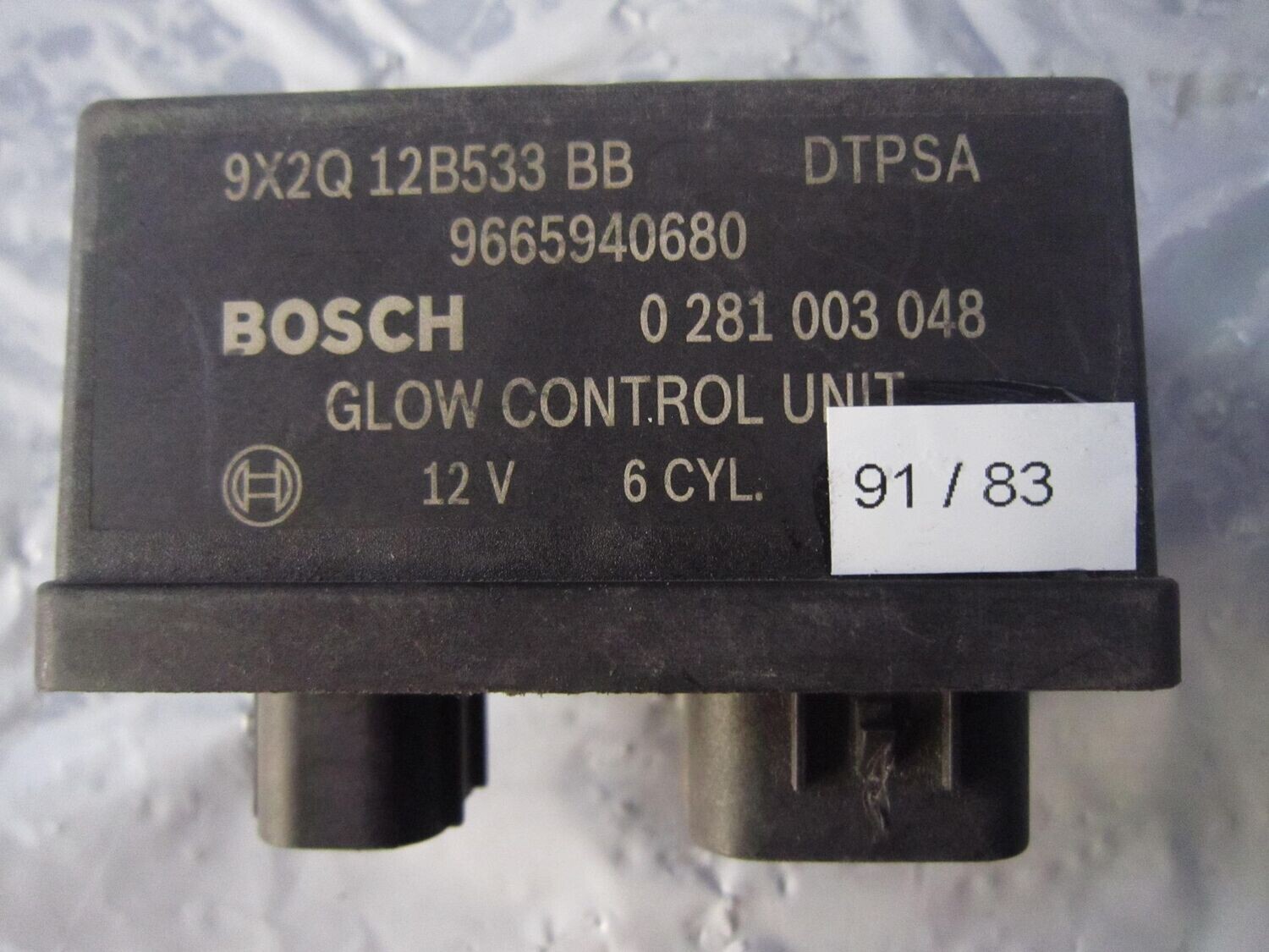 91-83 Rele' Candeletta Bosch 0 281 003 048 0281003048 9X2Q 12B533 BB 9665940680 DTPSA 6 CYL LAND ROVER Diesel VARIE
