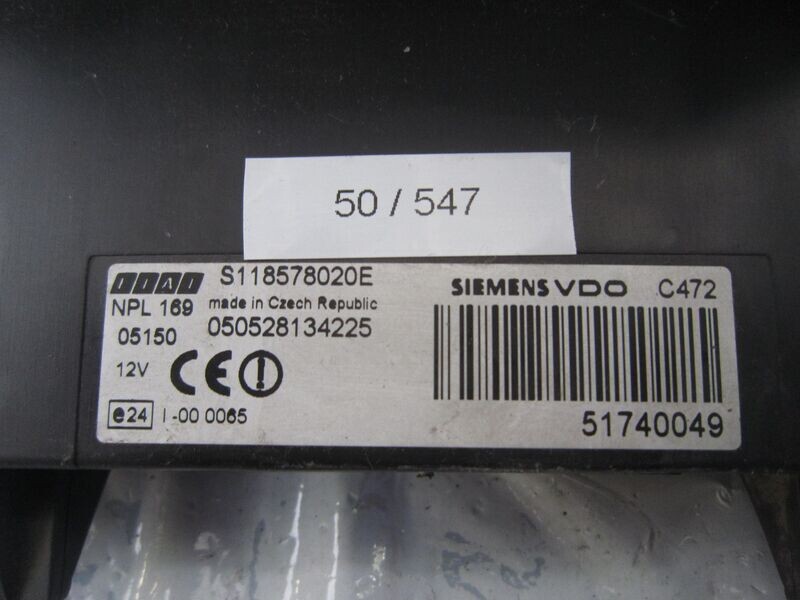 50-547 Body Computer Siemens S118578020E   51740050    FIAT BENZINA PANDA
