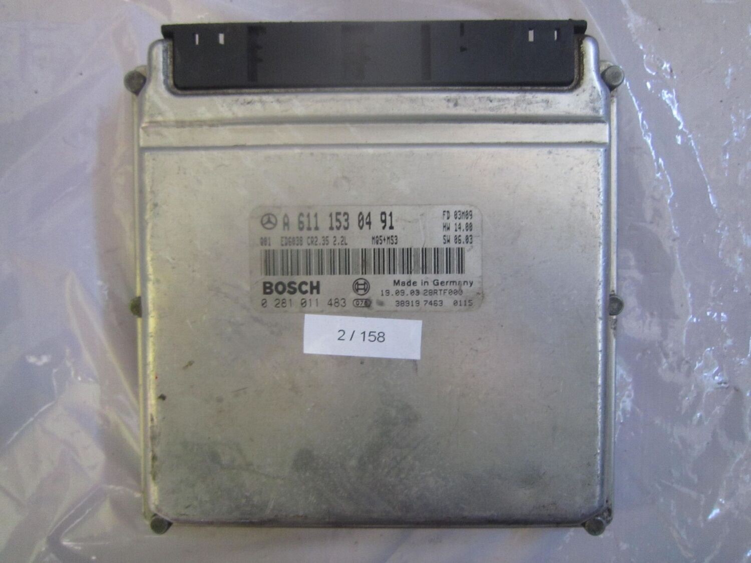 2-158 Centralina Motore Bosch 0 281 011 483 0281011483 A 611 153 04 91 28RTF000 CR2.35 2.2L  MERCEDES DIESEL SPRINTER