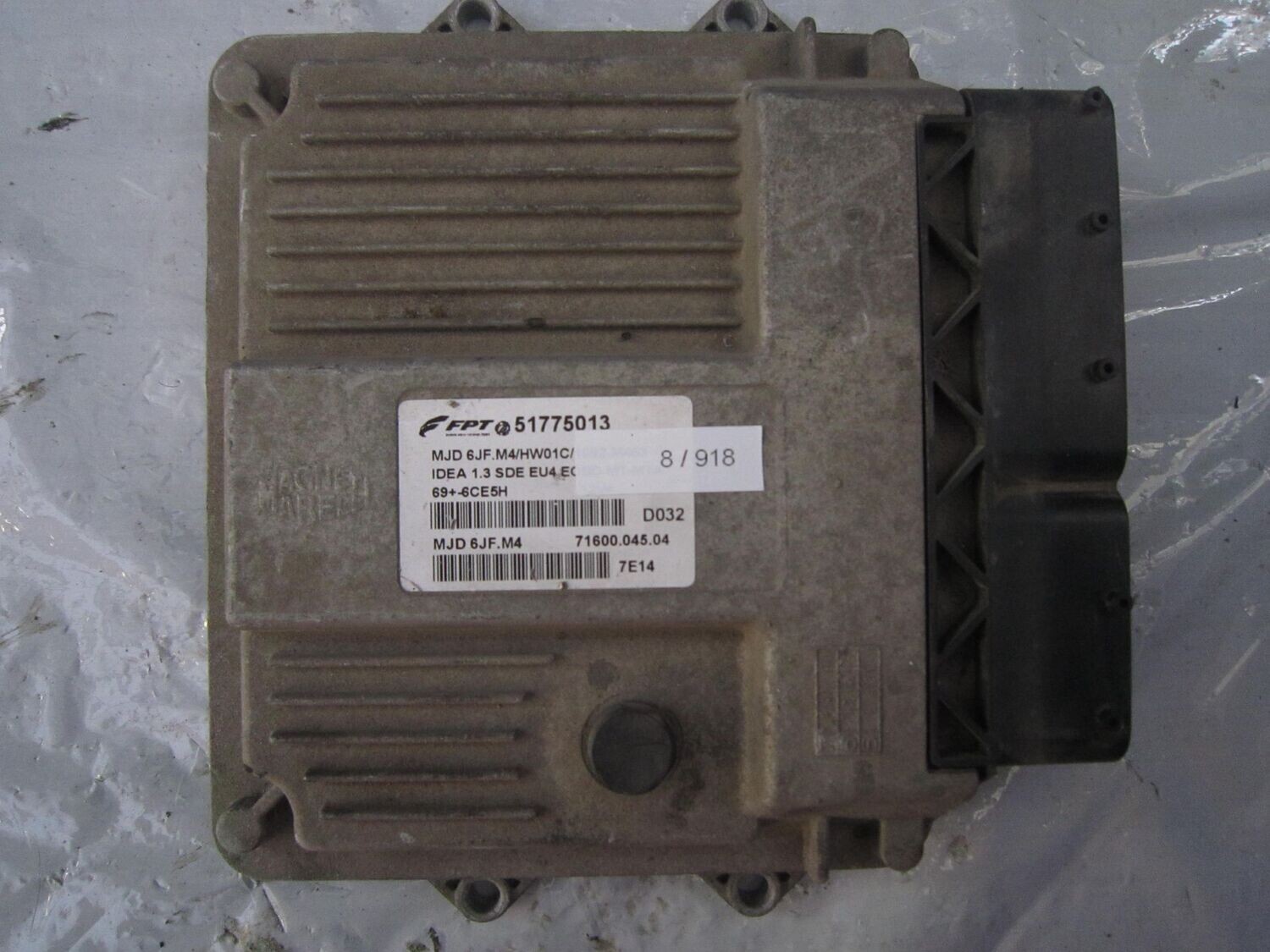 8-918 Centralina Motore Magneti Marelli 51775013   71600.045.04 MJD 6JF.M4 HW01C/1092-M463  FIAT DIESEL IDEA