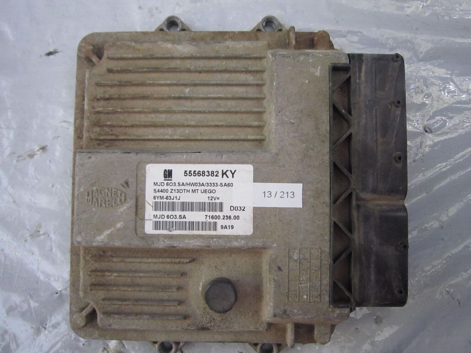 13-213 Centralina Motore Magneti Marelli 55568382   MJD 6O3.SA  71600.236.00 HW03A/3333-SA60 OPEL DIESEL CORSA