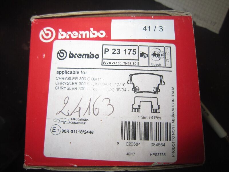 41-3 Pasticche Freni Posteriori Brembo 90R-01118/2446 90R011182446 P23 175 WVA 24163   CHRYSLER  300 C