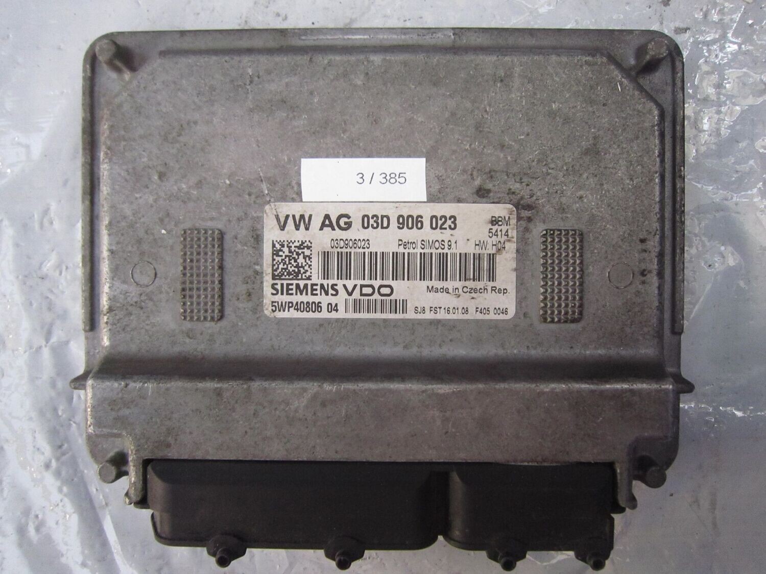 3-385 Centralina Motore Siemens 5WP40806   03D 906 023 SIMOS 9.1   SEAT Benzina VARIE