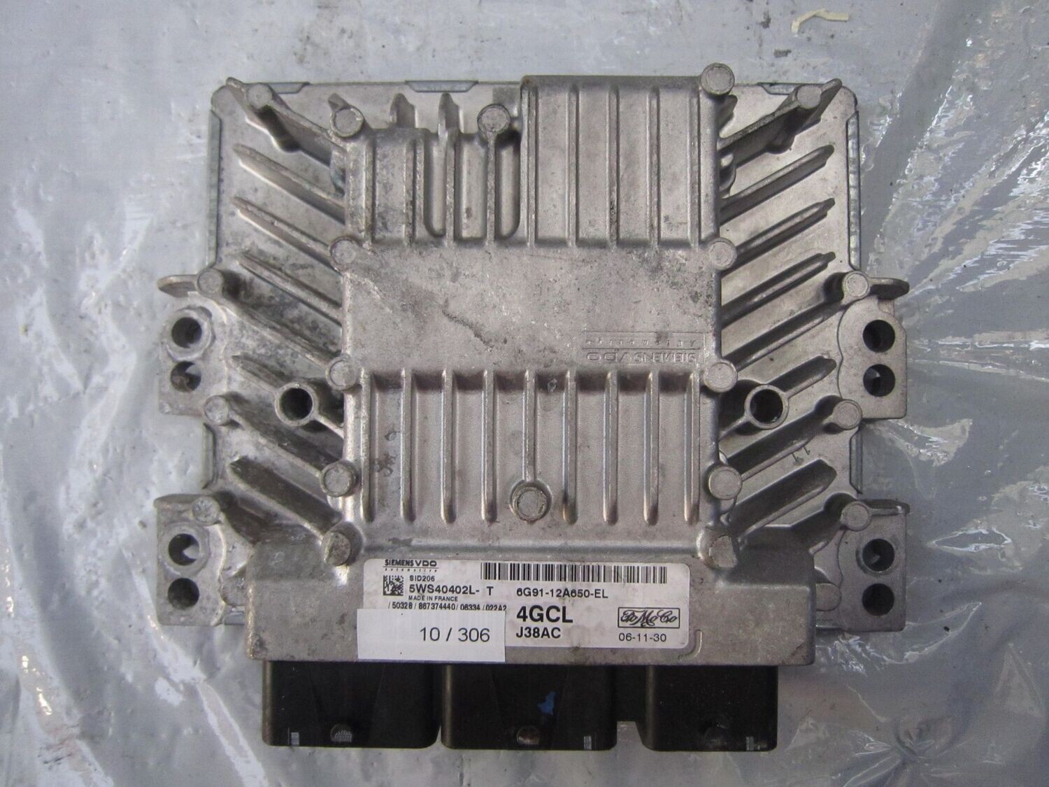 10-306 Centralina Motore Siemens 5WS40402L - T 5WS40402LT   6G91-12A650-EL SID206 4GCL J38AC FORD DIESEL S-MAX