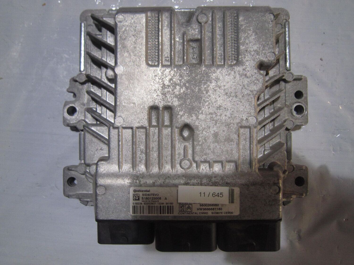 11-645 Centralina Motore Continental S180123008 A S180123008A 9666681180  SID807EVO  CITROEN / PEUGEOT DIESEL VARIE