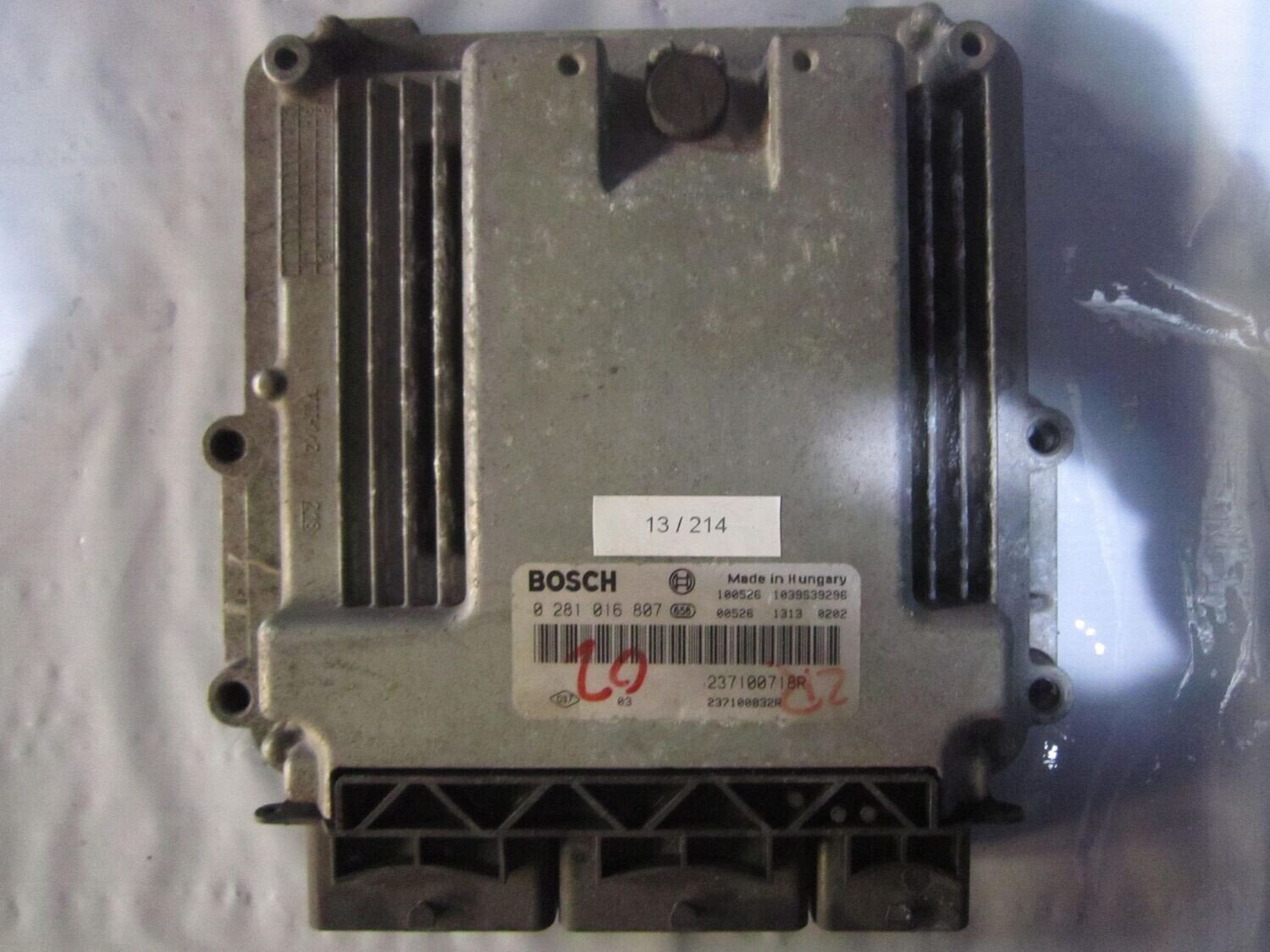 13-214 Centralina Motore Bosch 0 281 016 807 0281016807 237100718R 1039S39296 237100832R  OPEL Diesel VIVARO