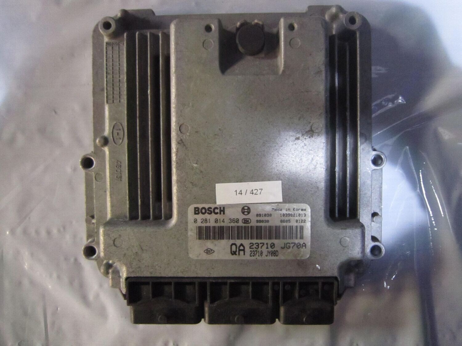 14-427 Centralina Motore Bosch 0 281 014 360 0281014360 23710 JG70A 1039S21013 23710 JY08D  RENAULT DIESEL KOLEOS