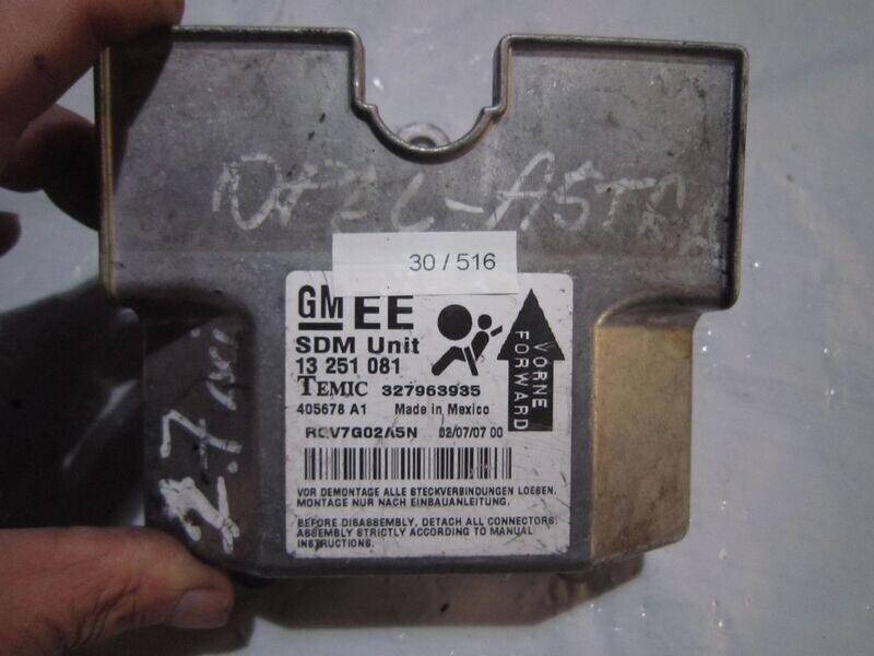 30-516 Centralina Airbag GM 13 251 081 13251081 327963935 405678 A1   OPEL  ASTRA