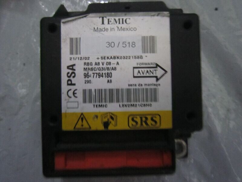 30-518 Centralina Airbag Temic 9647794180       CITROEN  C 3