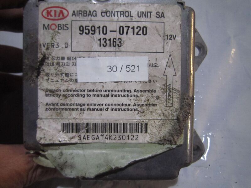 30-521 Centralina Airbag Kia 95910-07120 9591007120 13163    KIA  PICANTO