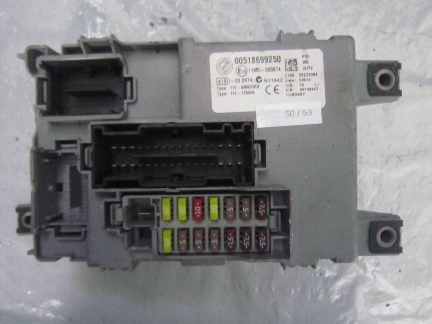 50-53 Body Computer Delphi 00518699250   116RI-000674 28223084 FI2-AM433RX  FIAT BENZINA PUNTO