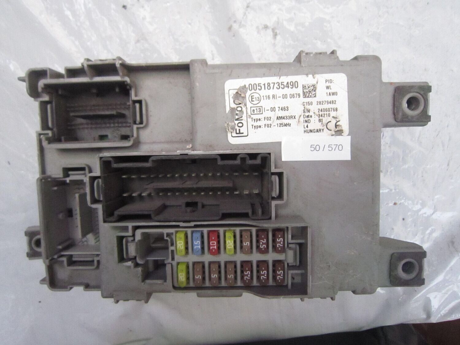 50-570 Body Computer Delphi 00518735490   28279482    FORD Benzina KA
