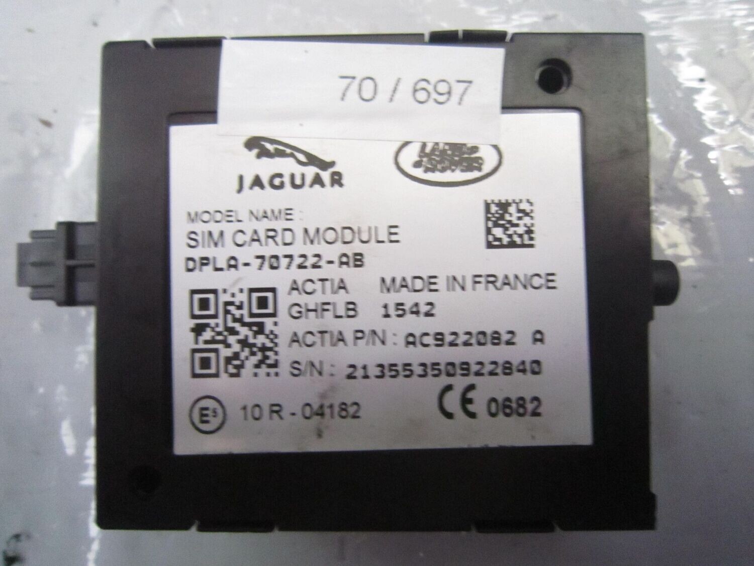 70-697 Modulo Map Pilot Land Rover DPLA-70722-AB DPLA70722AB SIM CARD AC922002 A   LAND ROVER  VARIE