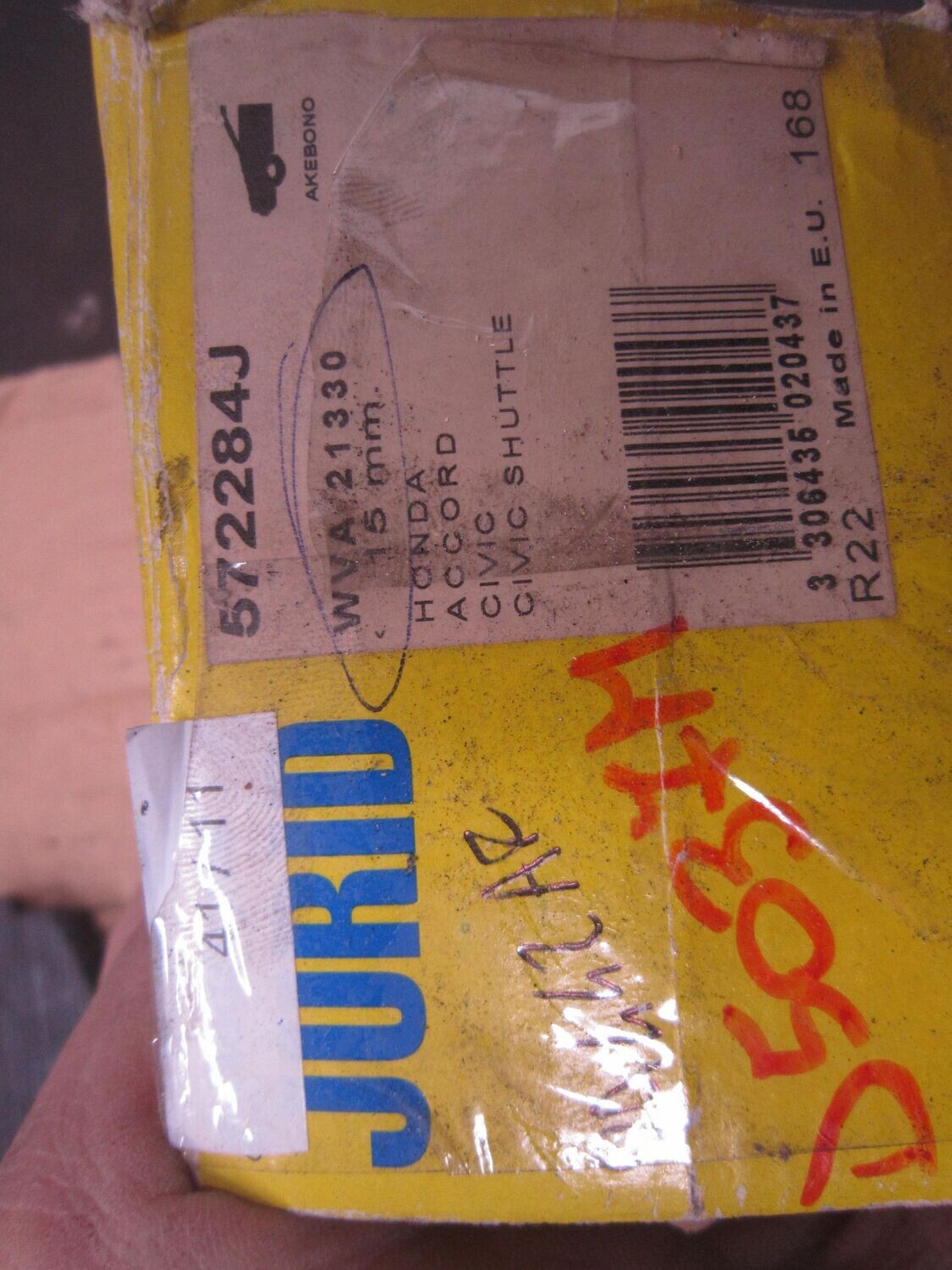 41-11 Pastiglie Freni Anteriori Jurid    572284J WVA 21330   HONDA  VARIE