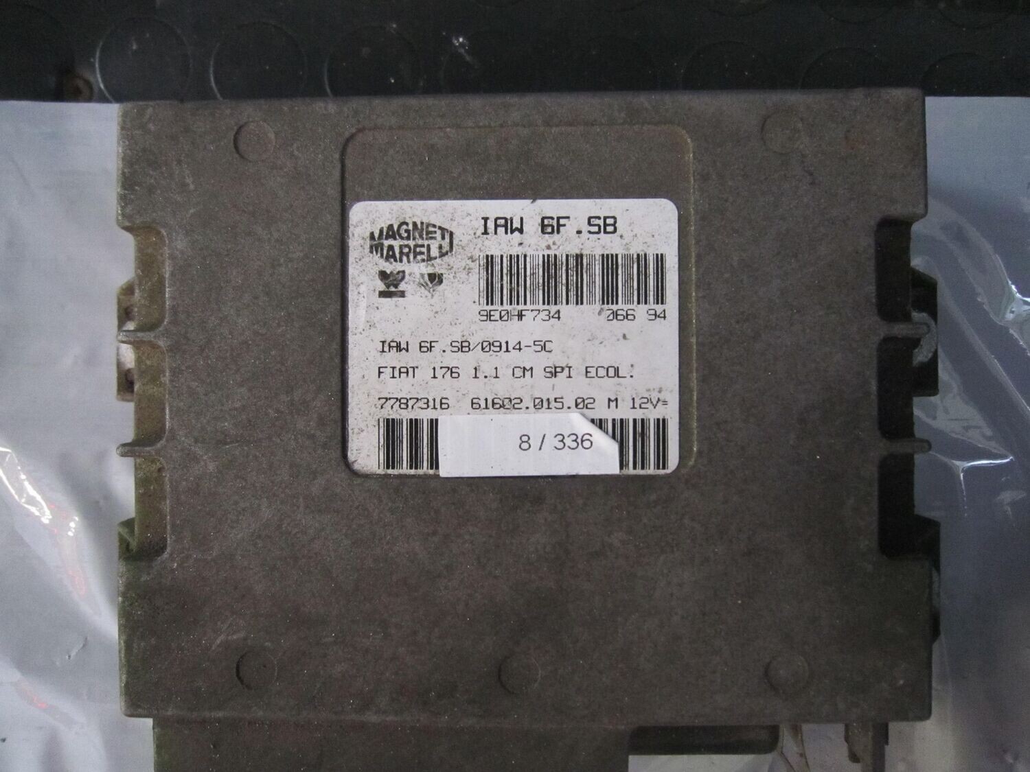 8-336 Centralina Motore Magneti Marelli IAW 6F.SB IAW6F.SB 61602.015.02  7787316  FIAT BENZINA PUNTO