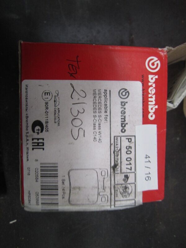 41-16 Pastiglie Freni Posteriori Brembo 90R-01118/405 90R01118405 P 50 017     MERCEDES  CLASSE S