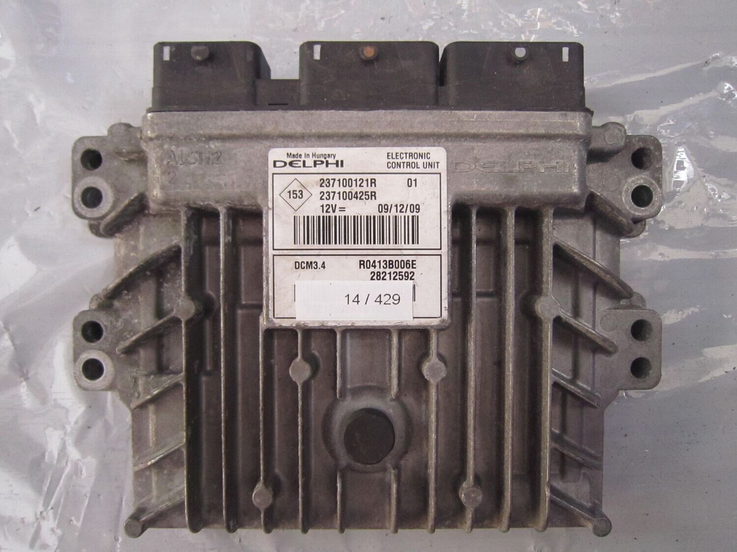 14-429 Centralina Motore Delphi 237100121R   DCM3.4 237100425R R0413B006E  RENAULT DIESEL MEGANE_SCENIC