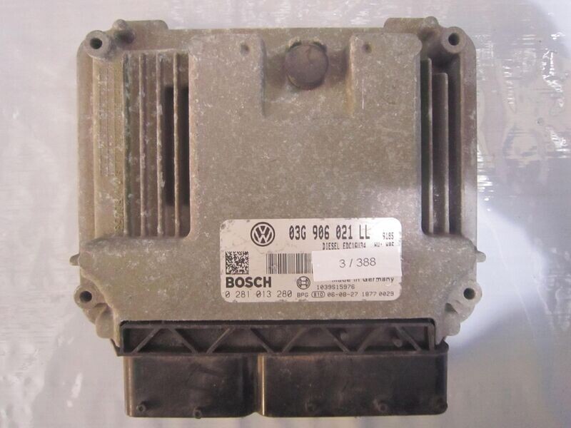 3-388 Centralina Motore Bosch 0 281 013 280 0281013280 03G 906 021 LL 1039S15976 EDC16U34  SEAT Diesel LEON